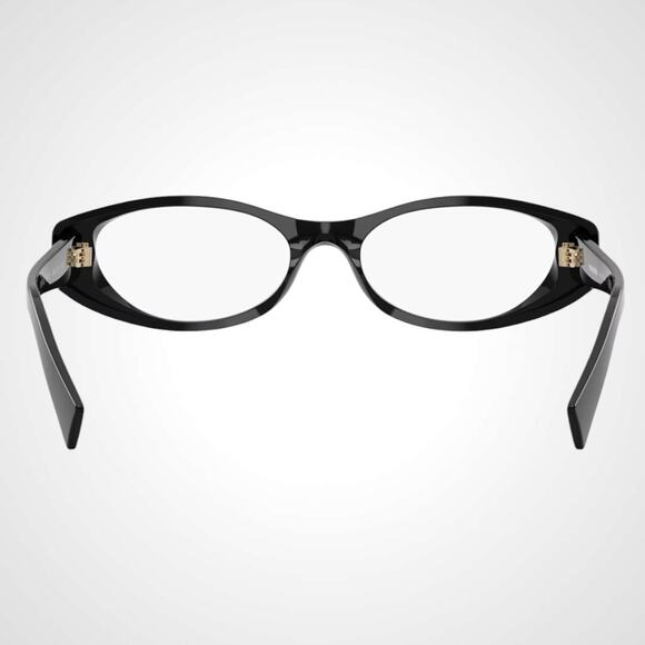 New MIU MIU Eyeglasses Black Oval Glasses 55-18mm Full Rim Rx-able main image 6